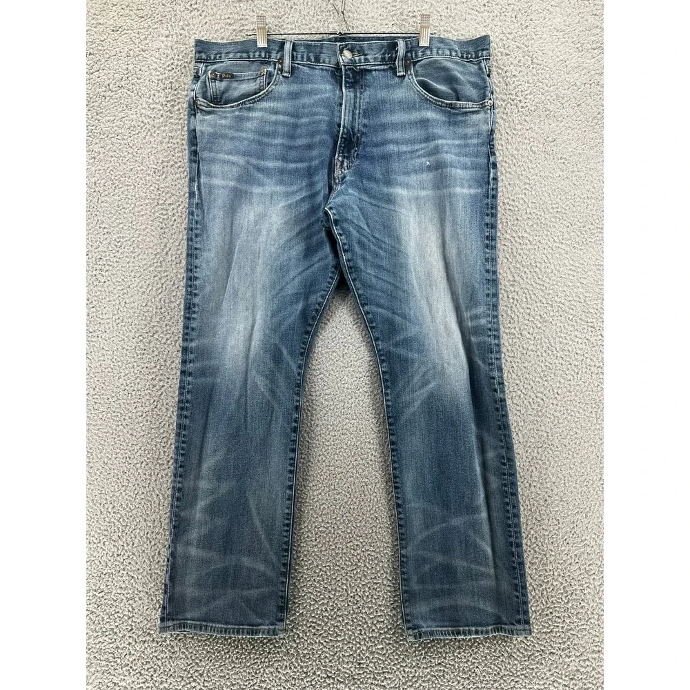 Polo Ralph Lauren Straight Fit Jeans Men's‎ 38x30 Medium Sanded Wash Blue